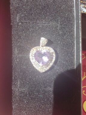 Genuine Amethyst Heart Pendant